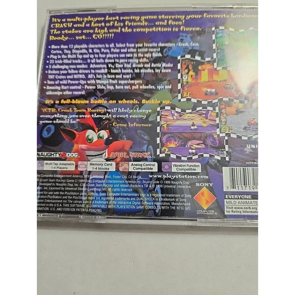 CTR: Crash Team Racing (Playstation 1 , 1999) Black Label Complete